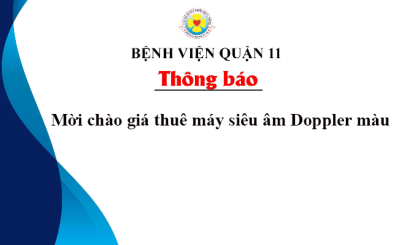 Thông báo mời chào giá thuê máy siêu âm Doppler màu